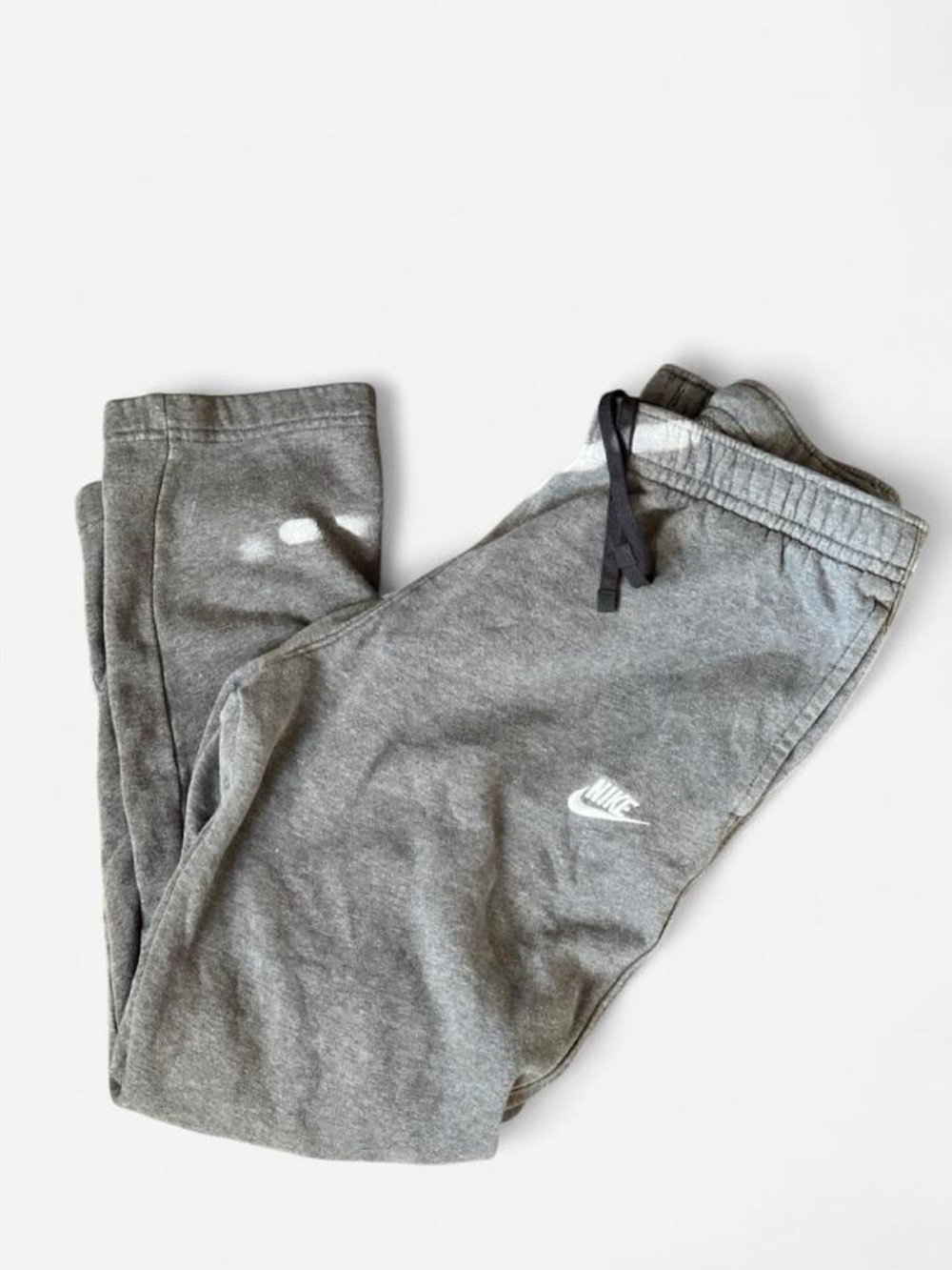 Nike Gray Fleece Jogger Sweatpants Large Athletic Streetwear